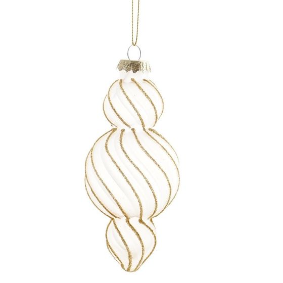 Украшение новогоднее "Фигурная сосулька", L5,5 W5,5 H13 см, 3в.