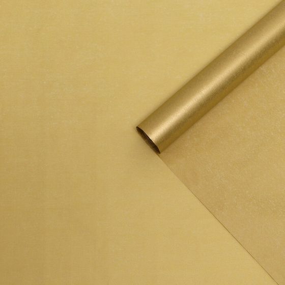 Бумага тишью, золотая, 50 см × 10 м