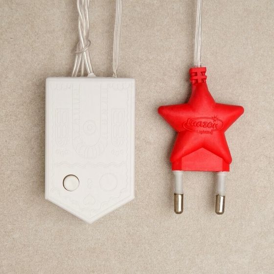 !09 Гирлянда «Сеть» 1.6 × 1.6 м, IP20, прозрачная нить, 144 LED, свечение жёлтое, 8 режимов, 220 В