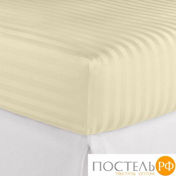 114311407-crD30 Простыня на резинке Primavelle 180х200 дамаст-сатин шампань