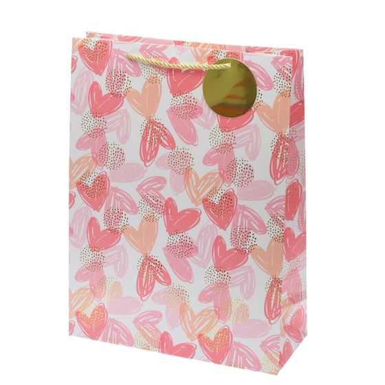 Пакет подарочный (бумага 210г/м2, блок 12шт), L30 W12 H40 см, 4в.