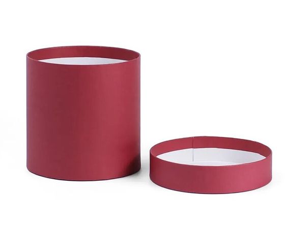 !09 Коробка шляпная с крышкой 20x20 см. цвет бордовый