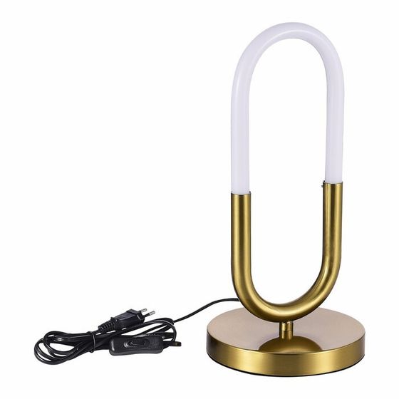 Светильник настольный St Luce. SL1579.304.01. Mofisto. 1х10 Вт, LED, 3000K, 900 Lm, 15х6х40,6 см, цвет золотистый