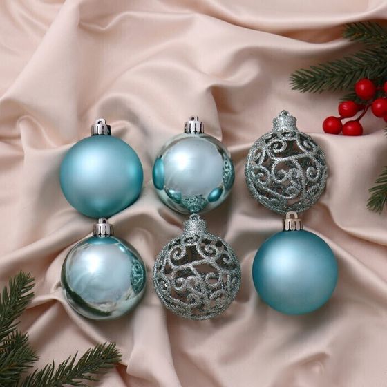 !09 Набор шаров 18 штук пластик d-6 см. &quot;Николь узоры&quot;