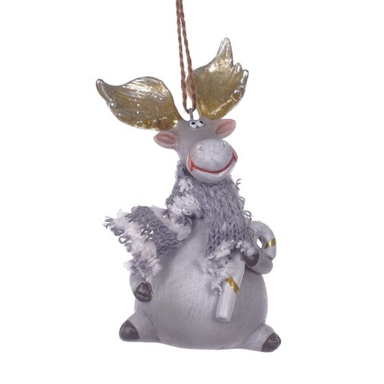 Фигурка декоративная подвесная "Олень",  L5,5 W4,5 H10,5 см, 2в.