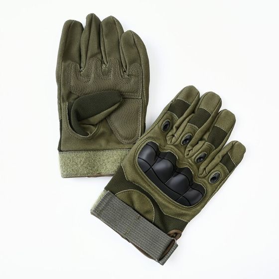 Перчатки тактические &quot;Storm tactic&quot;, L доп защита пальцев, микс, зелёные