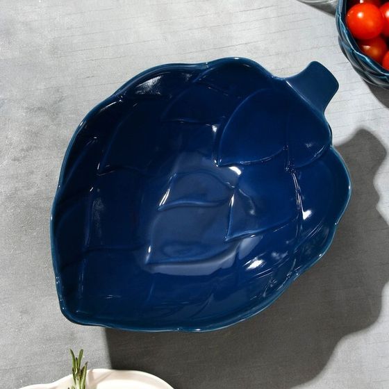 Салатник керамический «Артишок», синяя, 20 х 17 см, 600 мл, цвет синий