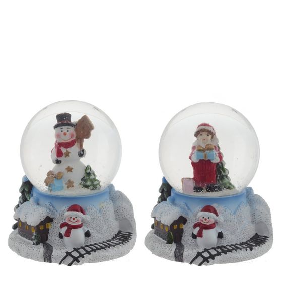 Фигурка декор в стекл шаре &quot;Снеговик/Мальчик&quot;, D4,5 см, L5,5 W5,5 H6 см, 2в.