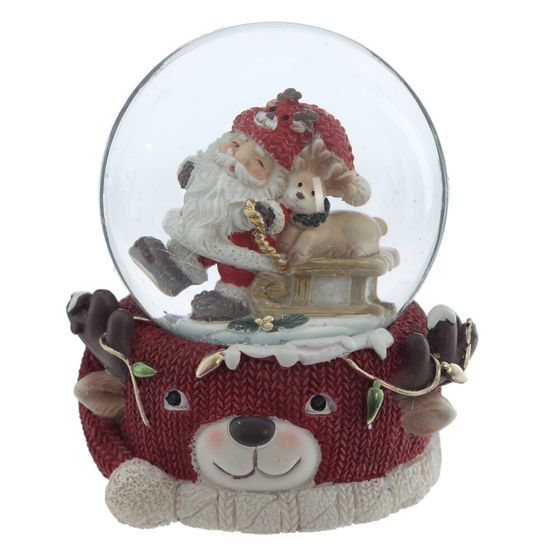Фигурка декоративная &quot;Дед Мороз&quot; в стекл шаре, D 6.5 см, L7 W6,5 H8,5 см, 2в.