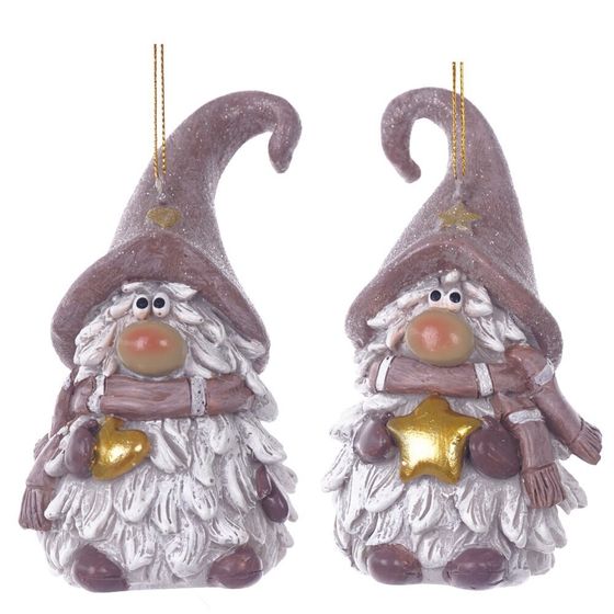Фигурка декоративная подвесная &quot;Гном&quot;,  L5,5 W5 H10 см, 2в.