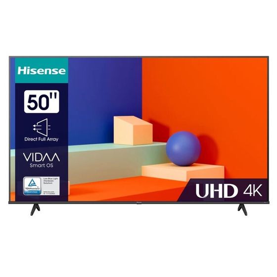 Телевизор Hisense 50A6K, 50&quot;, 3840x2160, DVB-T/T2/C/S2, HDMIх3, USBх2, Smart TV, чёрный