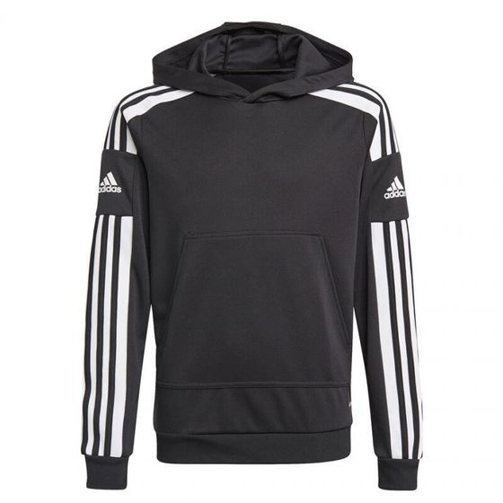 Мужское худи с капюшоном спортивное черное с логотипом Adidas Squadra 21 Hoody Youth Jr GK9544