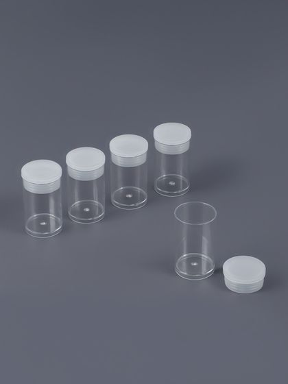 Набор баночек для мелочей, d=2.2×3.8 см, 5 шт., прозрачный