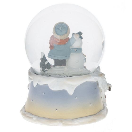 Фигурка декоративная &quot;Снеговик&quot; в стекл шаре (муз, вьюга, АААх3, н/п), L11 W11 H14 см