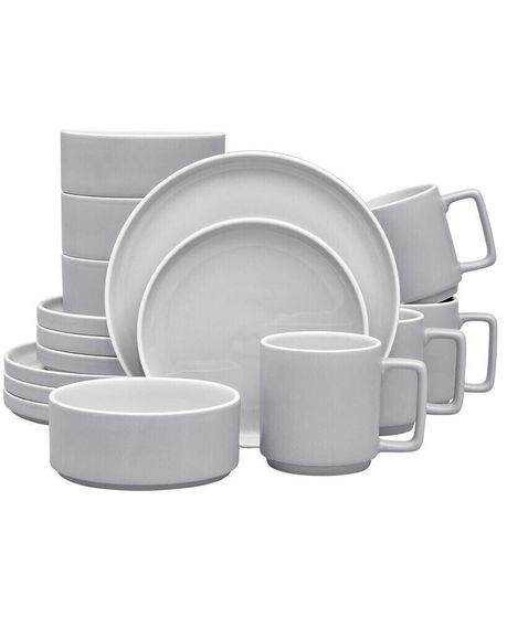 ColorTrio Stax 16 Piece Dinnerware Set, Service for 4