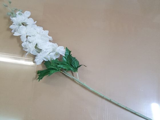 !09 Цветок искусственный L10 W7 H76 см. цвет белый