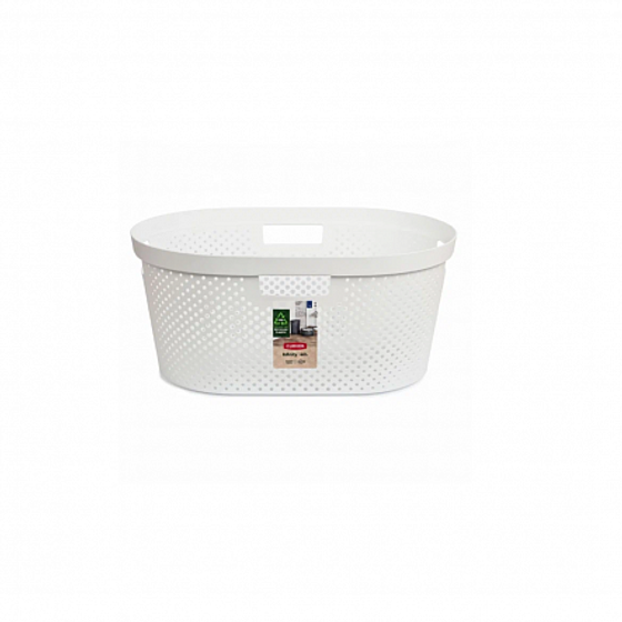 Корзина для глаженого белья INFINITY светло-серая 40л