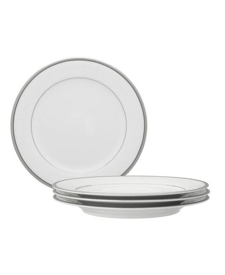 Regina Platinum Set of 4 Salad Plates, Service For 4