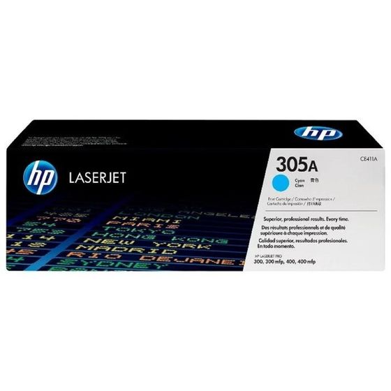 Тонер Картридж HP №05A CE411A голубой для HP CLJ M451 (2600стр.)