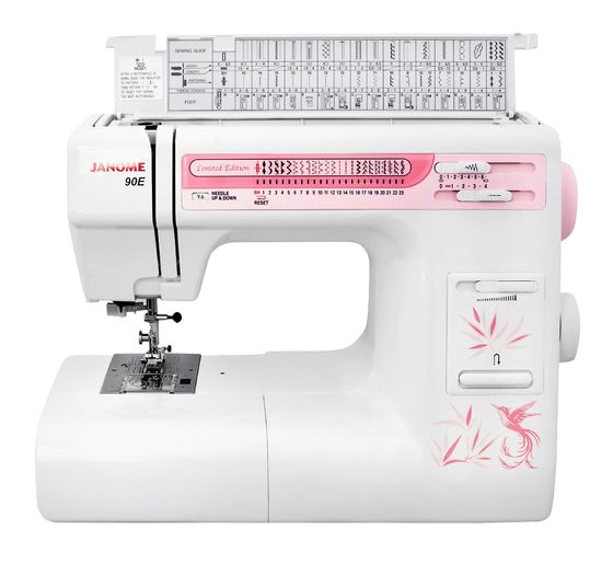 Швейная машина Janome 90E белый/розовый