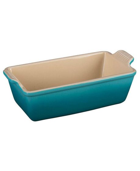 1.5 Quart Enameled Stoneware Heritage Loaf Pan