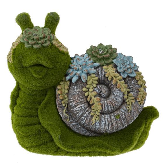 Фигурка декоративная "Улитка" (подсветка, солнечная батарея),  L34 W17 H31 см