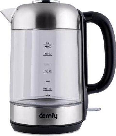 Чайник электрический Domfy DSM-EK401 1.8л  2200Вт черный/прозрачный