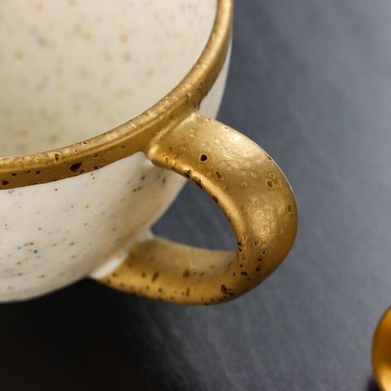 !09 Кружка фарфоровая Poursephona, 250 мл, цвет бежевый