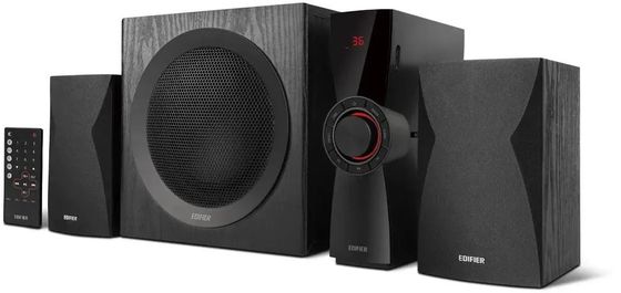 Колонки 2.1 Edifier CX7 2x12W+Subwoofer 45W, дерево, +усилитель, SD, Bluetooth, ПДУ, black
