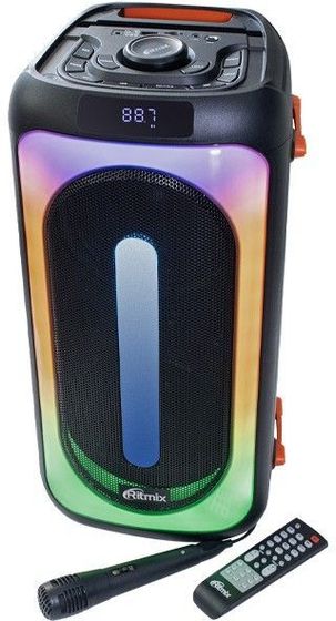 Портативная акустика Ritmix SP-880B 60Вт LED 3600мАч черный