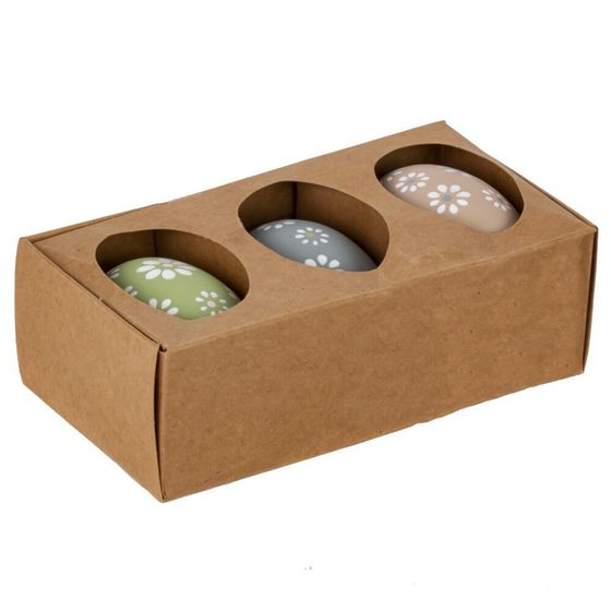 Набор из 3-х изделий декоративных подвесных &quot;Яйцо&quot; (4*6), L13 W7 H4 см