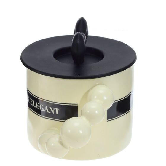 Кружка с крышкой, 400 мл, L14 W9,5 H10,5 см, дизайн микс