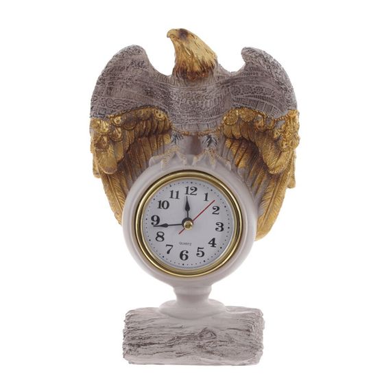 Фигурка декоративная &quot;Орел&quot; с часами, L13 W6 H21 см, дизайн микс