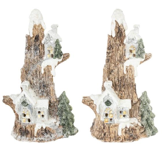 Фигурка декоративная &quot;Домик&quot; с подсветкой  (LR44x2,прилаг) , L1, L12 W9 H20 см, 2в.