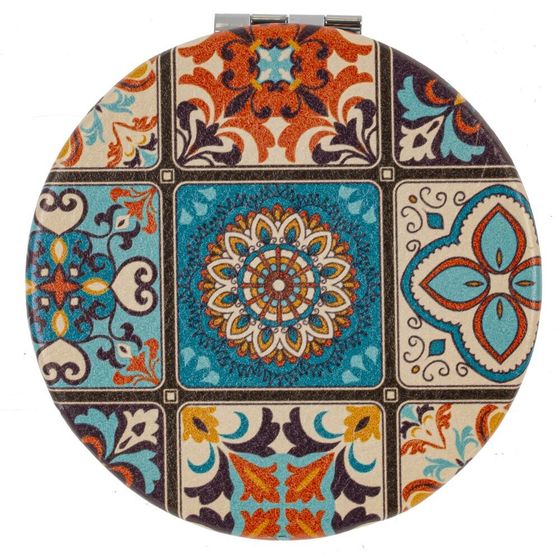 Зеркало карманное, Д7 Ш7 В1 см, 4в.