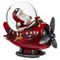 Фигурка декор в стекл шаре &quot;Дед Мороз на самолете&quot;, D 4.5 см, L8 W6,5 H8 см, 2в.