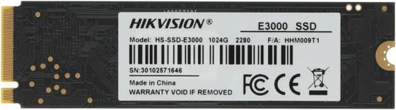 Накопитель SSD 1Tb Hikvision PCI-E 3.0 x4 M.2 2280 HS-SSD-E3000/1024G E3000