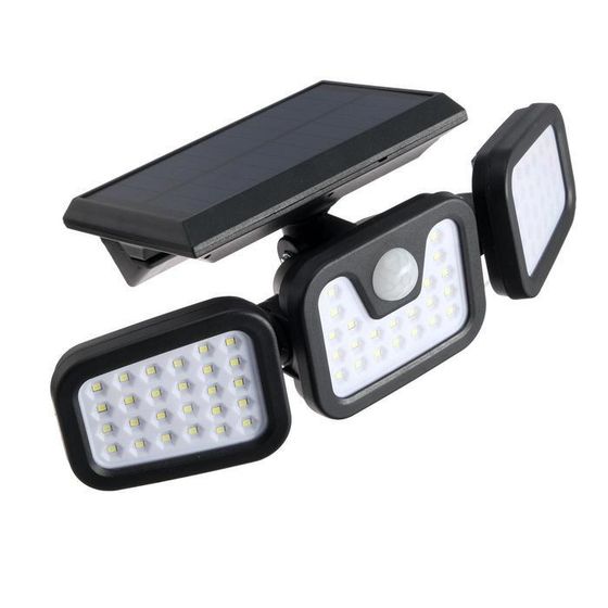 УЦЕНКА Прожектор светодиодный на солнечной батарее, 270 град., 20 Вт, 74 LED, 6500К
