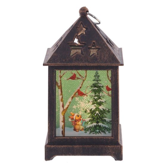 Изделие декоративное &quot;Фонарь&quot; (подсвет, LR44 х3шт) L6,5 W6,5 H12 см, 2в.