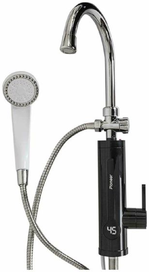 Водонагреватель Pioneer WH658SH проточный электрический кран+душ черный