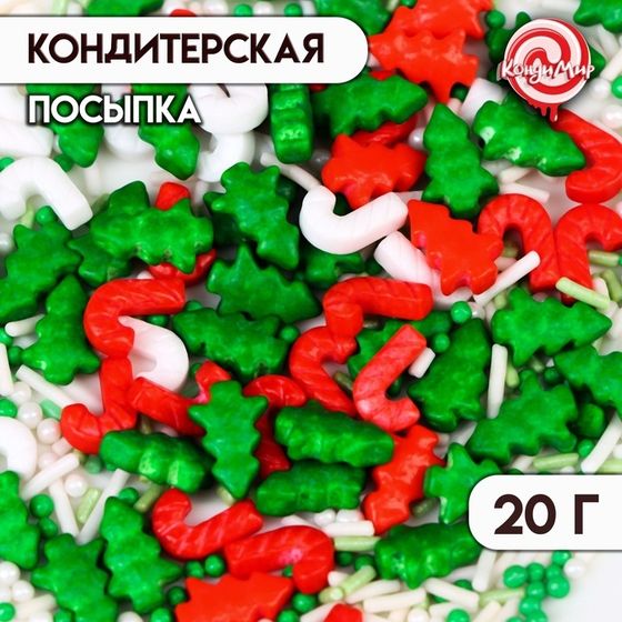 Кондитерская новогодняя посыпка, &quot;Предвкушение рождества&quot;, микс, 20 г