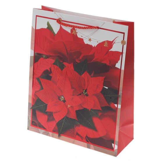 Пакет подарочный (бумага 210г/м2, блок 12шт), L26 W10 H32 см, 4в.