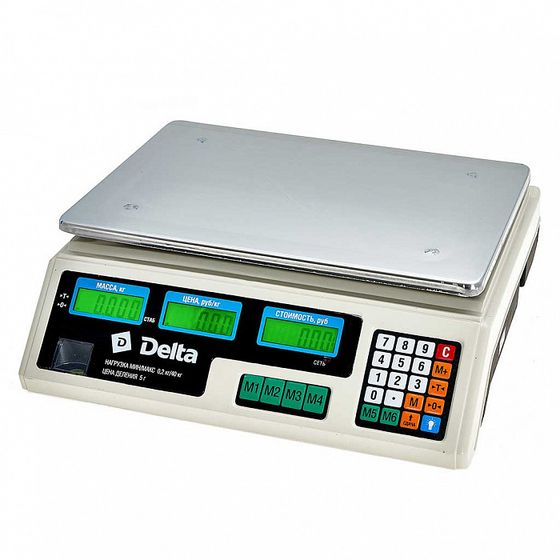 Весы торговые Delta ТВН-40 до 40кг/5г