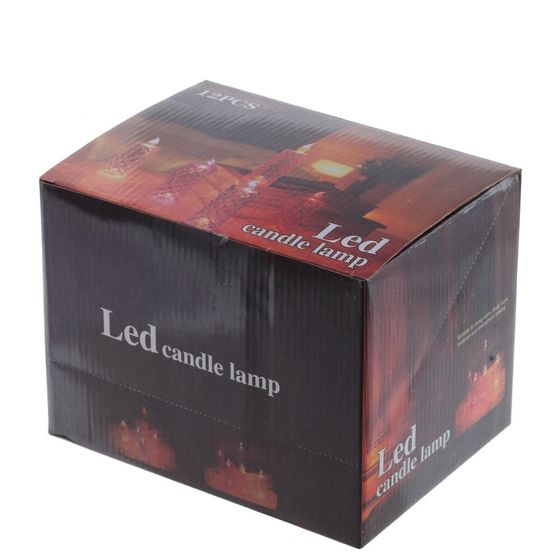 Изделие декоративное &quot;Свеча&quot; (подсветка, 3xLR54) (блок 12шт), L5 W5 H15,5 см