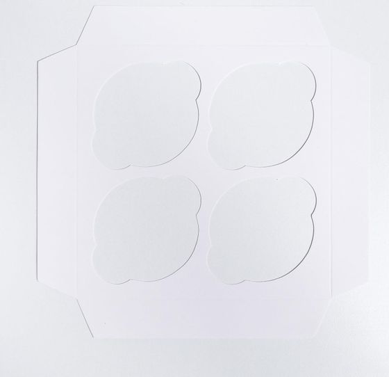 !09 Коробка (набор 5 штук) для капкейков, кондитерская упаковка, на 4 ячейки «Маленькие радости», 16 х 16 х 10 см.