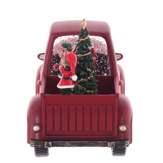 Изделие декоративное &quot;Дед Мороз на машине&quot; (подсвет, вьюга, муз, AA х3 н/п +USB), L28 W12 H17 см