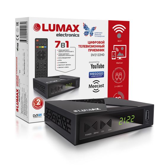Ресивер DVB-T2 Lumax DV2122HD