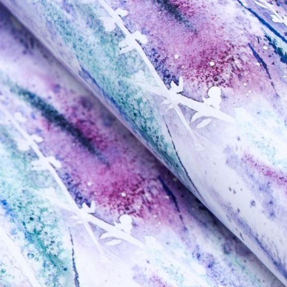 !Бумага глянцевая 2 листа &quot;Лавандовые поля&quot;, 50 × 70 см