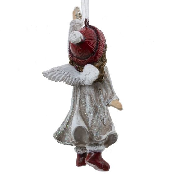 Украшение новогоднее "Девочка-ангел", L4,5 W3,5 H8 см, 2в.
