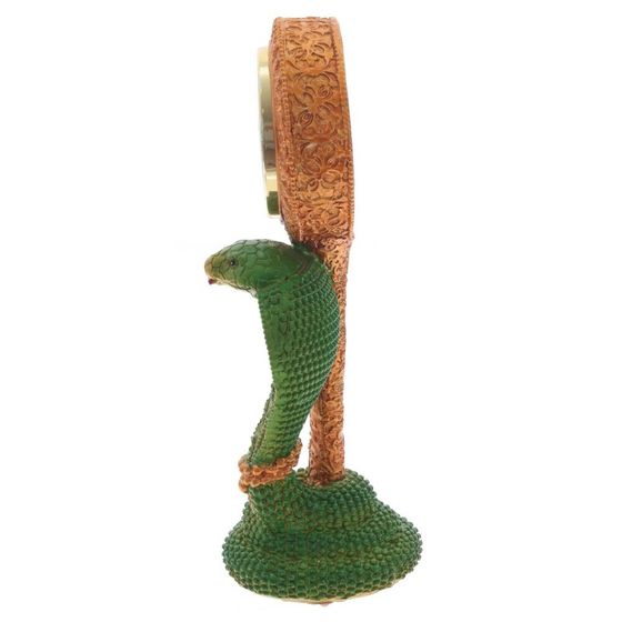 Фигурка декоративная с часами &quot;Змейка&quot; (AAAх1 н/п), L9,5 W8 H22 см, 2в.